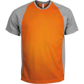 Tweekleurig sport-t-shirt unisex Orange / Fine Grey S