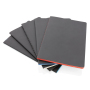Softcover PU notebook with coloured edge, red