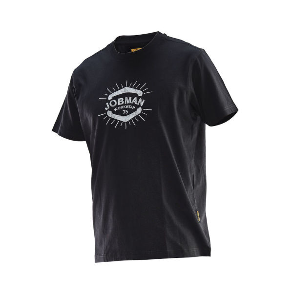 Jobman 5266 T-shirt beatnik print zwart/wit xxl