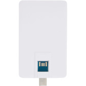 Duo slim USB station van 32 GB met Type-C en USB-A 3.0 - Wit