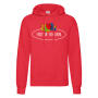Vintage Hooded Sweat Classic Large Logo Print - Red - S