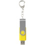 Rotate USB met sleutelhanger - Geel - 2GB