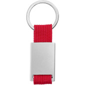 Alvaro webbing keychain - Red/Silver