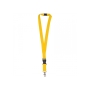 Polyester lanyard 20mm with buckle and hook - Yellow 012C