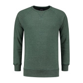 L&S Heavy Sweater Raglan Crewneck for him forest green heather 3XL