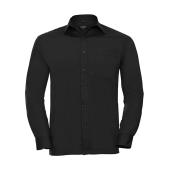 Poplin Shirt LS - Black - 4XL