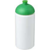 Baseline® Plus grip 500 ml bidon met koepeldeksel - Wit/Groen