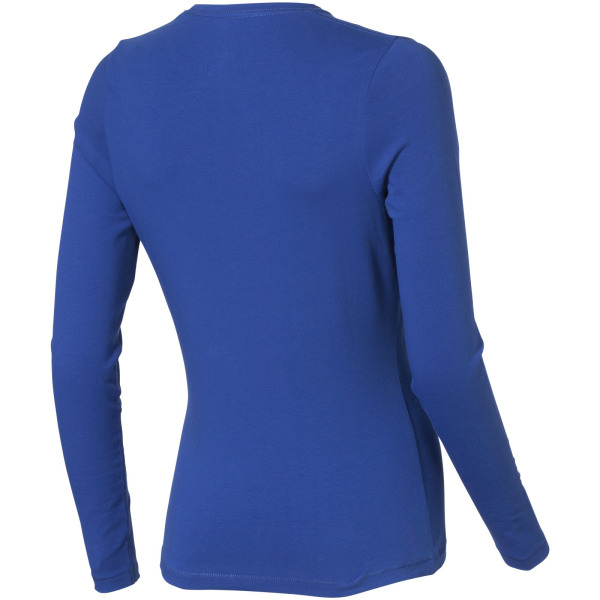 Ponoka long sleeve women's GOTS organic t-shirt - Blue - XS