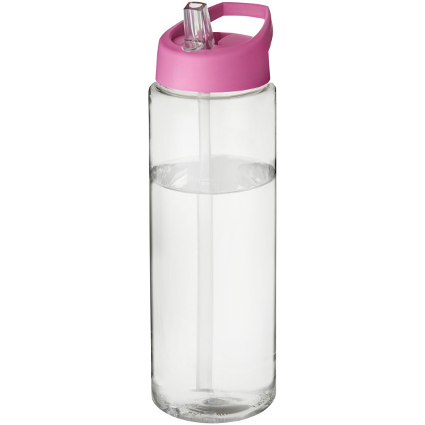 H2O Active® Vibe 850 ml spout lid sport bottle - Transparent/Pink