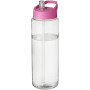 H2O Active® Vibe 850 ml sportfles met tuitdeksel - Transparant/Roze