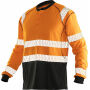 Jobman 5598 Hi-vis long sleeve t-shirt uv-pro oranje/zwart xxl