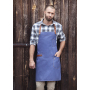 LS 24 Bib Apron Jeans-Style with Leather and Pocket - vintage blue - Stck
