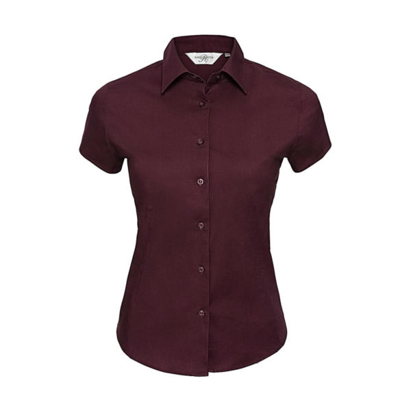 Fitted Short Sleeve Blouse - Port