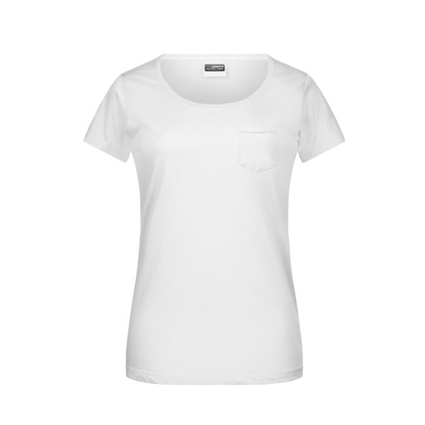 Ladies'-T Pocket - white - XL