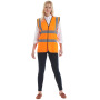 Hi Vis Safety Waistcoat - 2XL - Orange