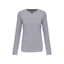 Dames T-shirt ronde hals lange mouwen Oxford Grey 3XL