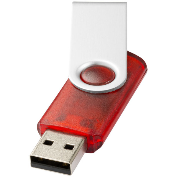 Rotate-translucent USB 2GB - Rood