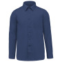 Overhemd in onderhoudsvriendelijk polykatoen-popeline heren Deep Blue L