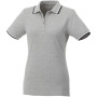 Fairfield short sleeve women's polo with tipping - Grey melange - L