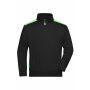 Workwear Half-Zip Sweat - COLOR - - black/lime-green - 6XL