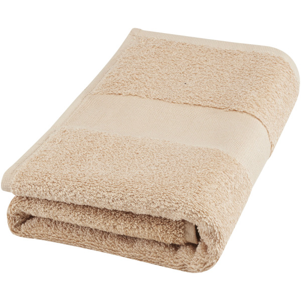 Charlotte 450 g/m² cotton bath towel 50x100 cm - Beige