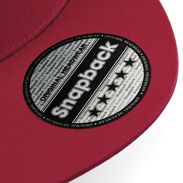 5 Panel Snapback Rapper Cap - Classic Red - One Size
