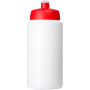 Baseline® Plus grip 500 ml sportfles met sportdeksel - Wit/Rood