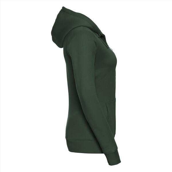 RUS Ladies Authentic Zip Hood Jacket, Bottle Green, M
