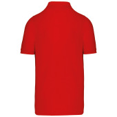 Men's short sleeve piqué polo shirt Red 3XL