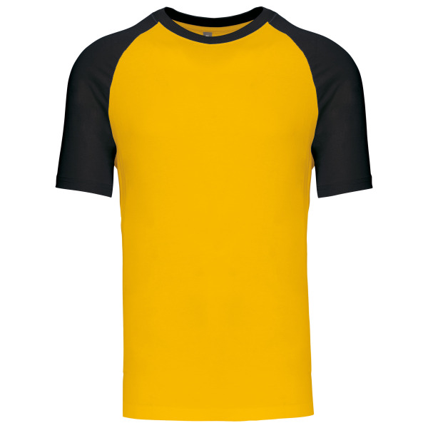 Baseball - Tweekleurig t-shirt Yellow / Black M