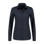 L&S Shirt Poplin Mix Stretch LS for her 296c Dark Navy-3XL
