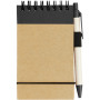 Zuse A7 recycled jotter notepad with pen - Natural/Solid black