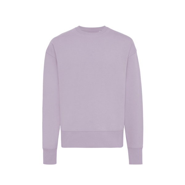 Iqoniq Kruger gerecycled katoen relaxed sweater, lavender (S)