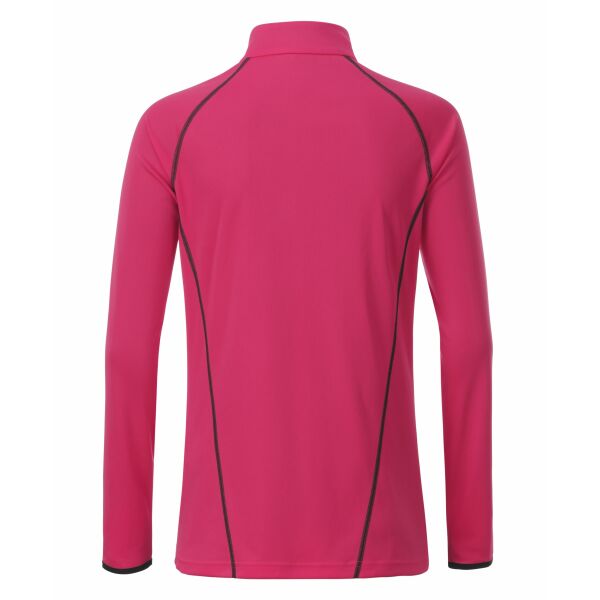Ladies' Sports Shirt Longsleeve - bright-pink/titan - L