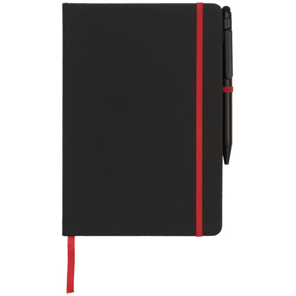 Noir Edge medium notitieboek - Zwart/Rood