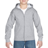 Gildan Sweater Hooded Full Zip HeavyBlend for kids Sports Grey S