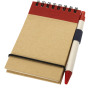 Zuse A7 recycled jotter notepad with pen - Natural/Red