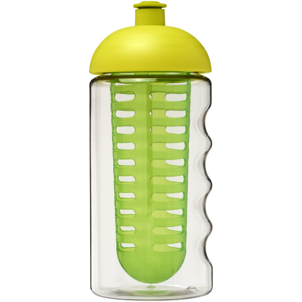 H2O Active® Bop 500 ml bidon en infuser met koepeldeksel - Transparant/Lime