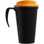 Americano® Grande 350 ml insulated mug - Solid black/Orange