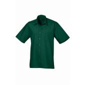 Short Sleeve Poplin Shirt, Bottle Green, 15, Premier