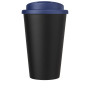 Americano® Eco 350 ml recycled tumbler with spill-proof lid - Blue/Solid black