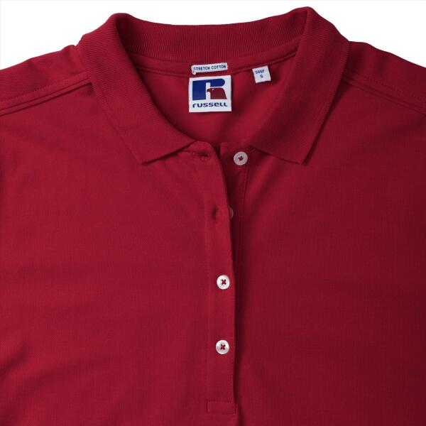 RUS Ladies Fitted Stretch Polo, Classic Red, XXL