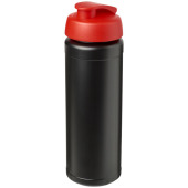 Baseline® Plus grip 750 ml sportflaska med uppfällbart lock - Svart/Röd