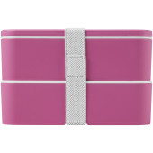 MIYO dubbellaagse lunchtrommel - Magenta/Magenta/Wit