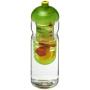 H2O Active® Base Tritan™ 650 ml bidon en infuser met koepeldeksel - Transparant/Lime