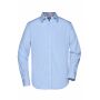 Men's Plain Shirt - light-blue/navy-white - S