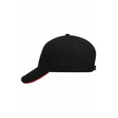 MB6526 5 Panel Sandwich Cap - black/red - one size
