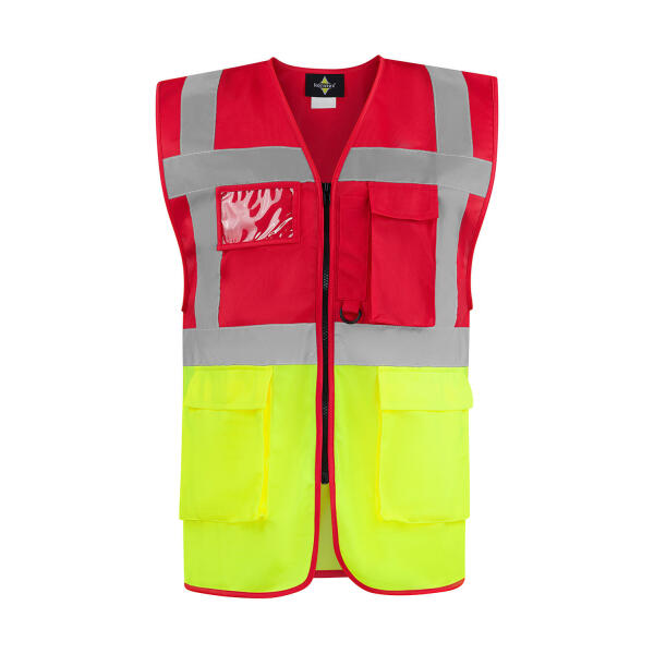 Executive Safety Vest "Hamburg" - Red/Yellow - 4XL