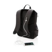 Lima 15" PVC vrije laptop rugzak met RFID & USB, zwart