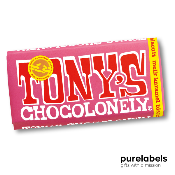 Tony's chocolonely melk karamelbiscuit